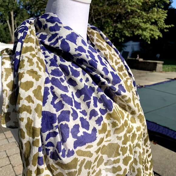 Vtg Square Animal Print Scarf - Picture 2 of 10